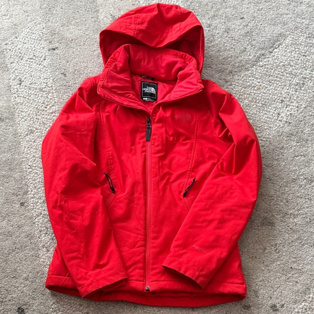 The North Face Bright Red Hooded WindWall Coat